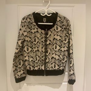 Urban Outfitters Snake Print Jacquard bomber XS